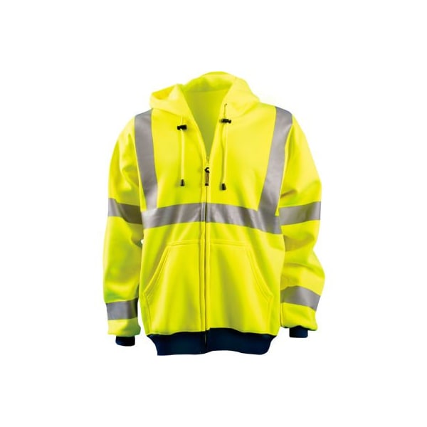 Occunomix Hi-Vis Premium Wicking Hoodie, Class 3, Hi-Vis Yellow, XL, LUX-SWT3HZ-YXL LUX-SWT3HZ-YXL - main